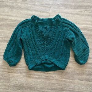 Express forest green sweater